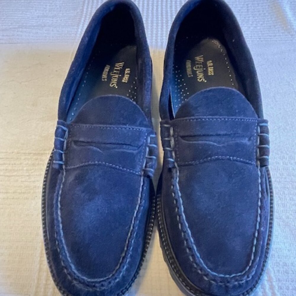 GH Bass Weejuns Larson Loafers in Blue Suede